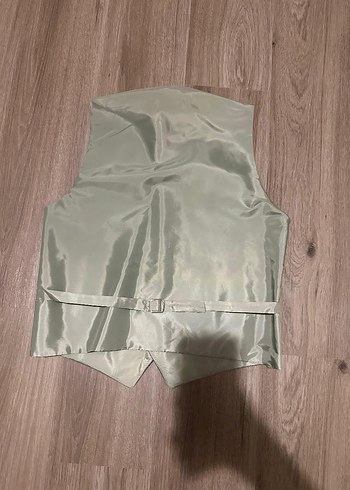 Gri yeşil tonlu Erkek Yelek Ceket takımı Ofis Düğün - Görsel 6