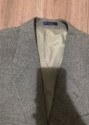 Gri yeşil tonlu Erkek Yelek Ceket takımı Ofis Düğün - Görsel 4