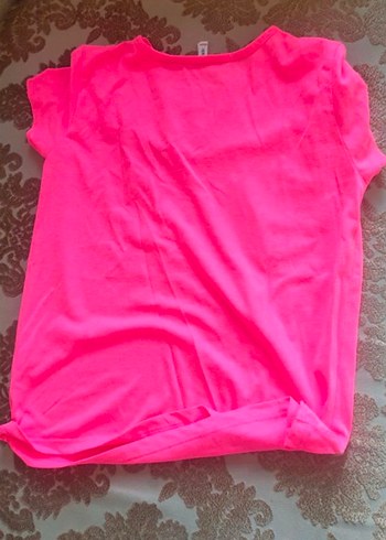 Pembe Kısa Kollu Kız Tişörtü - Görsel 2