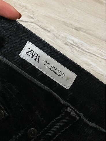 Zara Zara Siyah Renk Jean Pantolon