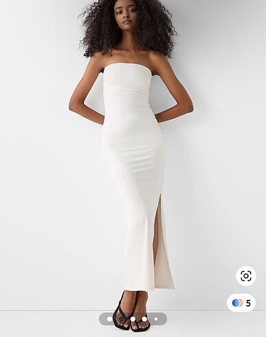 H&M kırık beyaz elbise