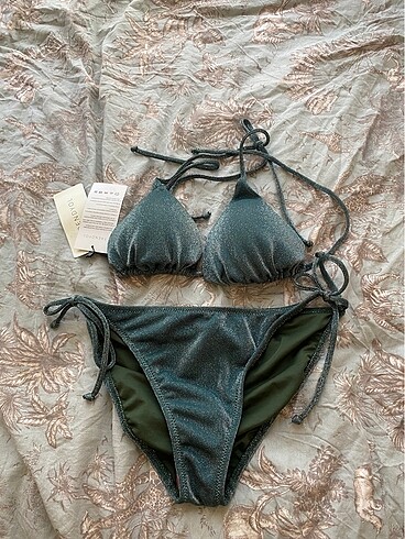 yeşil simli bikini