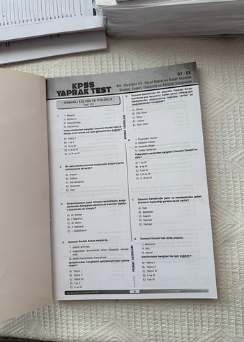 Aksaray Murat Eğitim Tarih Soru Bankası - Görsel 2