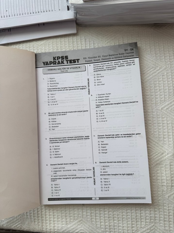 Aksaray Murat Eğitim Tarih Soru Bankası - Görsel 2