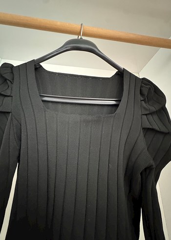 Kadın Siyah Pilili Uzun Kollu Bluz - Görsel 3