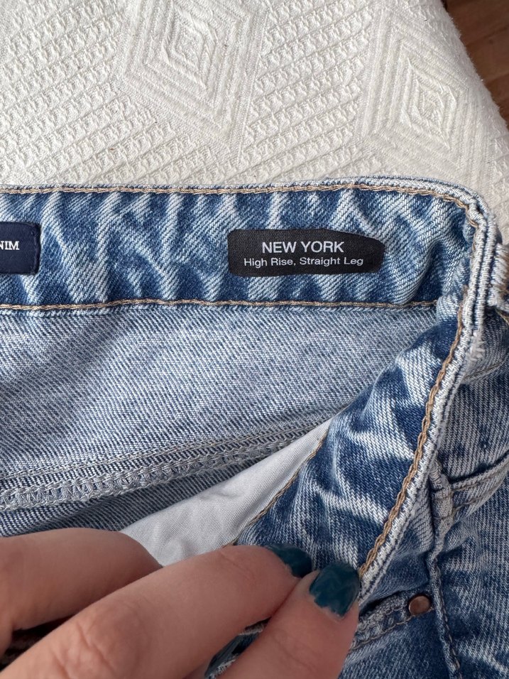 Kadın Mavi Bol Kesim Midi Kot Pantolon - Görsel 4