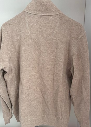 Erkek Bej Yarım Fermuarlı Yaka Kazak - Görsel 3