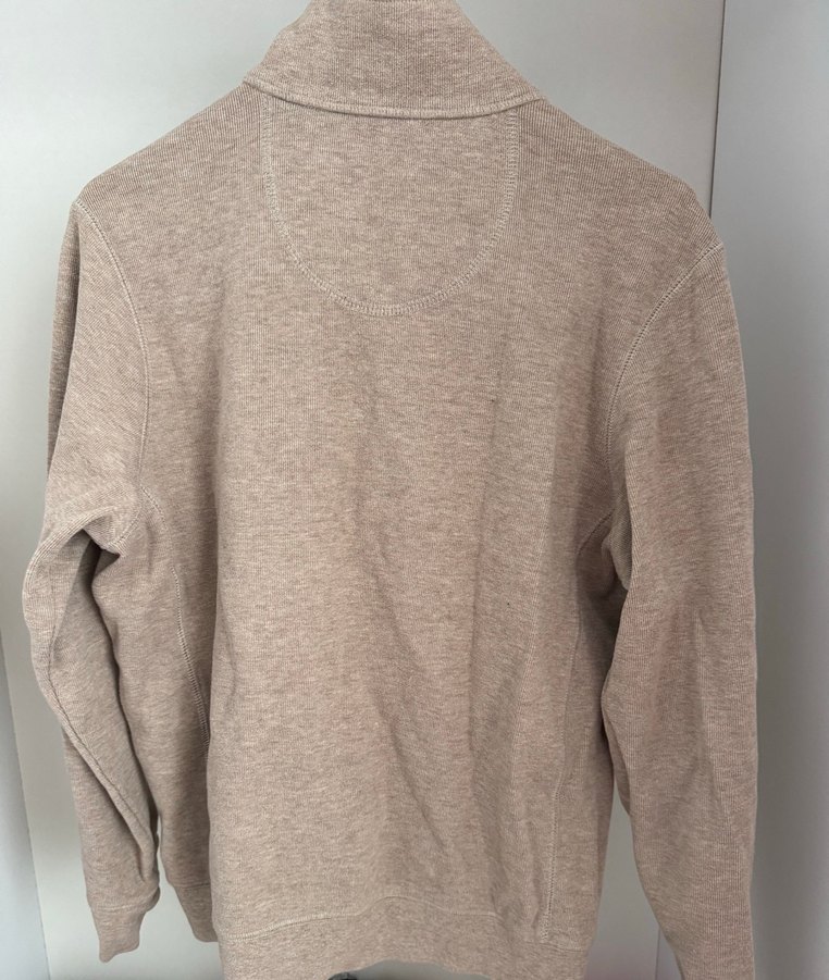 Erkek Bej Yarım Fermuarlı Yaka Kazak - Görsel 3