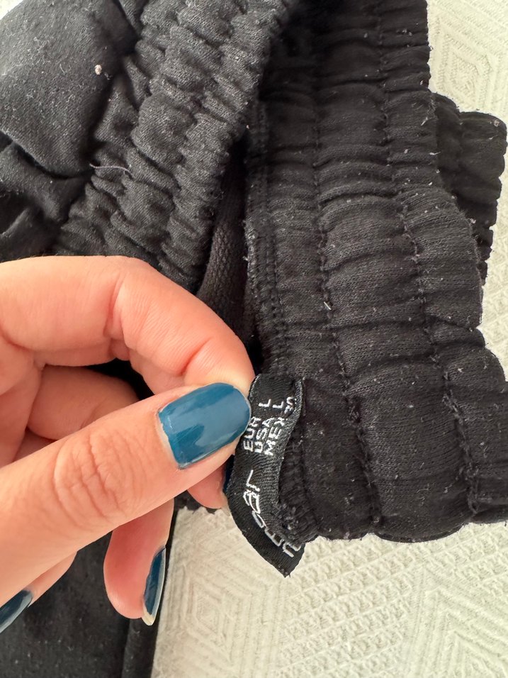 Siyah Rahat Kesim Kadın Eşofman Altı - Görsel 2