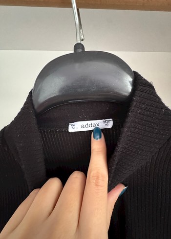 Siyah Yüksek Yakalı Mini Bluz - Görsel 3