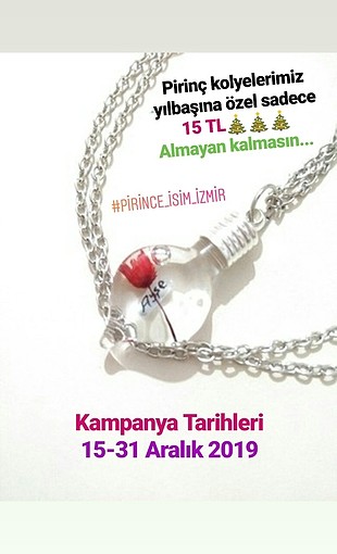 pirinç kolye
