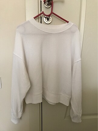 Beyaz sweatshirt