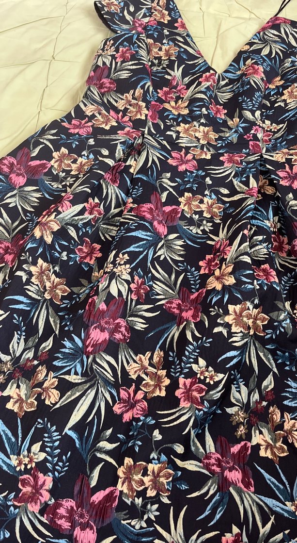 Çiçek Desenli Uzun Hamile Elbise kaliteli - Görsel 5