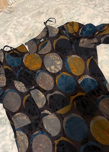 Adil ışıktan Kadın Çok Renkli Desenli diz üstü Elbise - Görsel 5