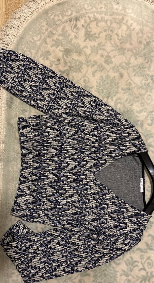 Oxxo Gri V Yaka Triko Kadın Kazak - Görsel 2