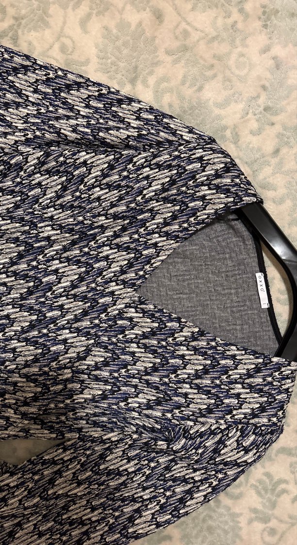 Oxxo Gri V Yaka Triko Kadın Kazak - Görsel 3