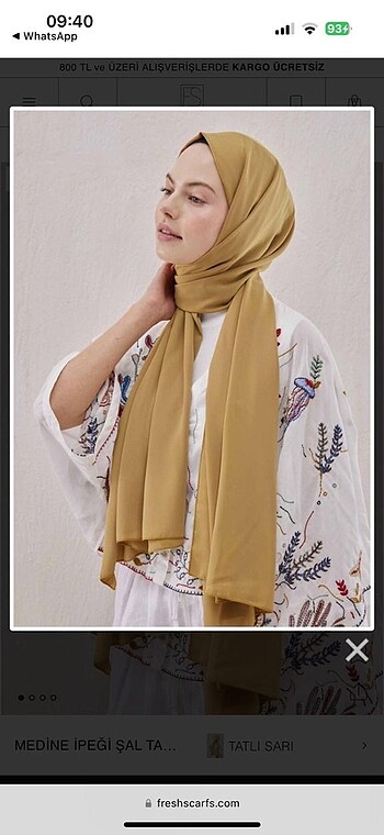 Medine İpeği Freshscarfs Şal