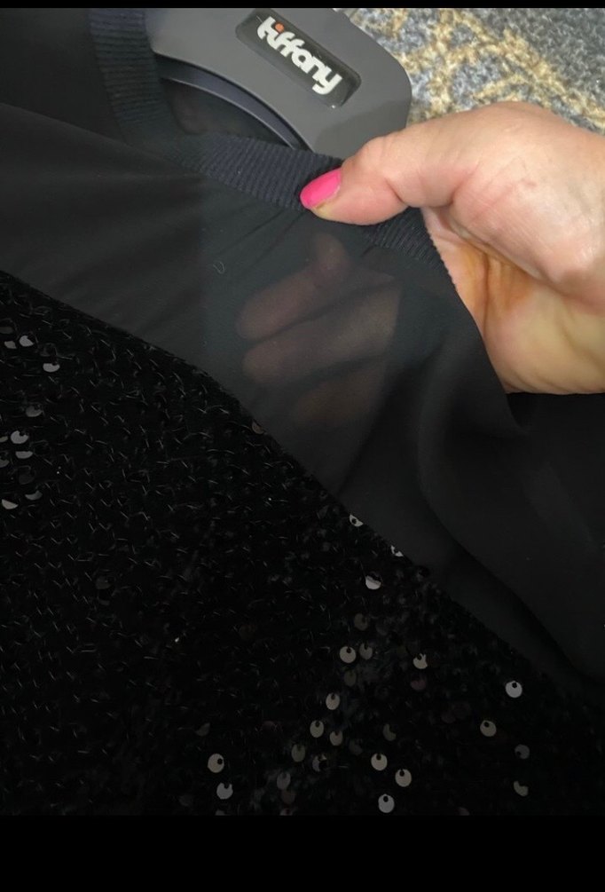 Siyah Payetli Kadın Sweatshirt - Görsel 2