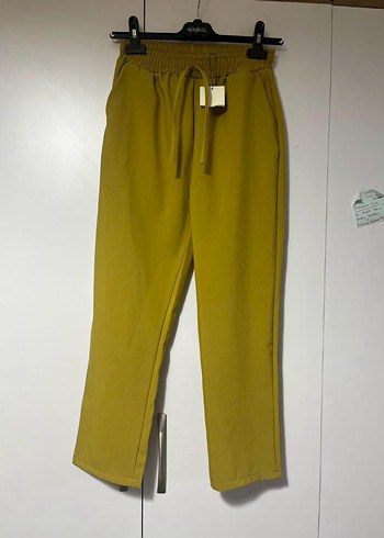Yağ yeşili Beli Bağcıklı Kadın Midi Pantolon