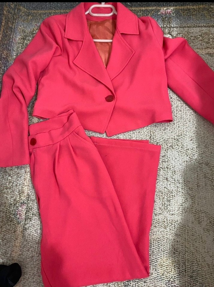 Pembe Mini Kadın Blazer Ceket - Görsel 2