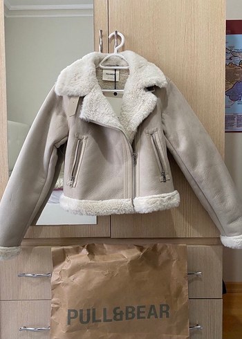 Bej Kürk Detaylı Süet Kadın Ceket - Görsel 3