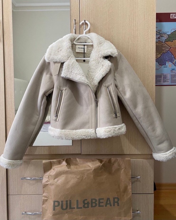 Bej Kürk Detaylı Süet Kadın Ceket - Görsel 3