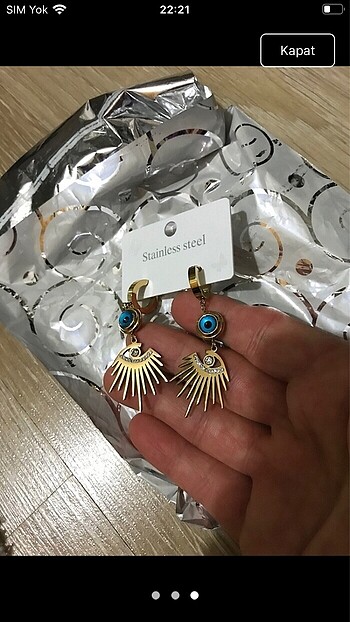 Accessorize Çelik büyük küpe