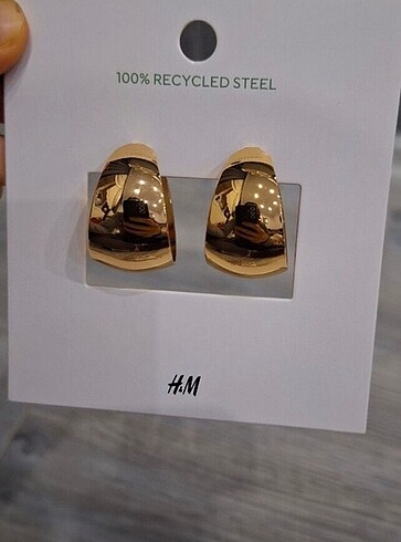  Beden H&M Çelik küpe sıfır etiketli