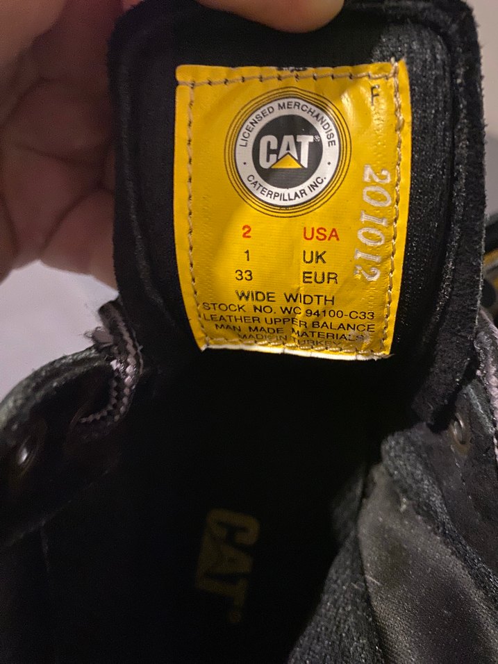 CAT Siyah deri çoçuk bot sayılı ğiyildi — görsel 3/7