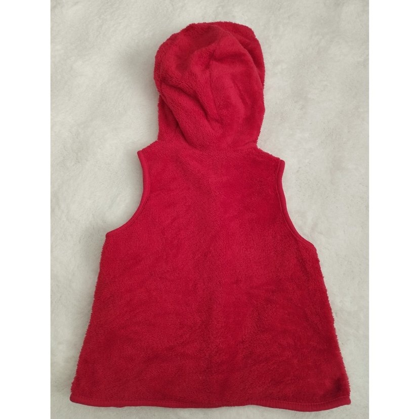 Kız Çocuk Kırmızı Kapüşonlu Yelek - Görsel 2