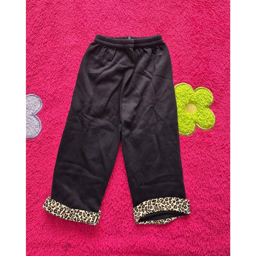 Leopar Desenli Kapüşonlu Kız Yelekli Takım - Görsel 2