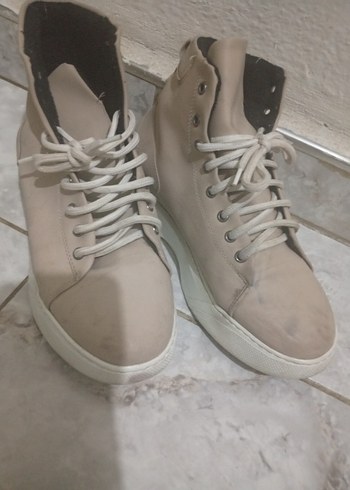 Bej Bağcıklı erkek Spor bot - Görsel 3