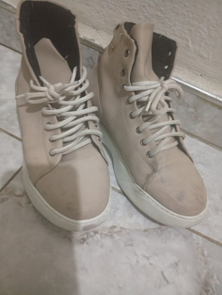 Bej Bağcıklı erkek Spor bot - Görsel 3