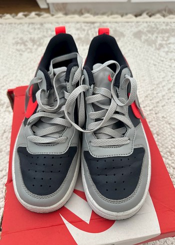 36 Beden Gri ve Kırmızı Spor çocuk Sneakers