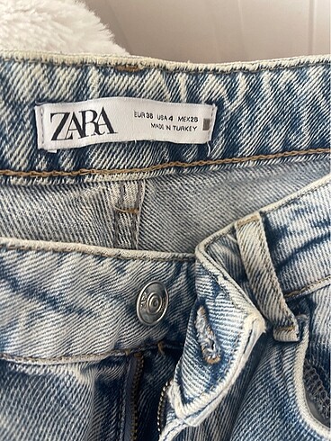 36 Beden Zara crop düz kesim jean
