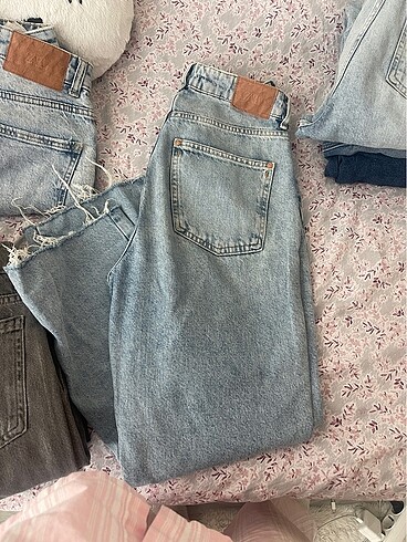 Zara crop düz kesim jean