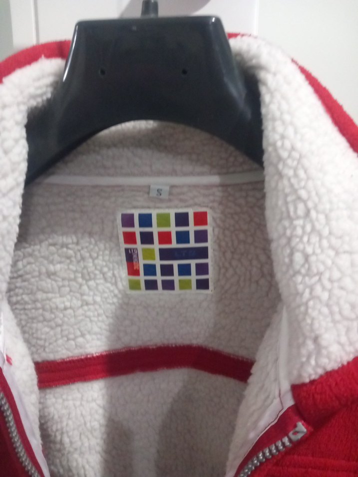 Fermuarlı Kırmızı Kadın Polar Ceket - Görsel 4