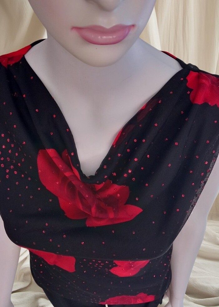 Degaje yaka Kadın bluz - Görsel 3