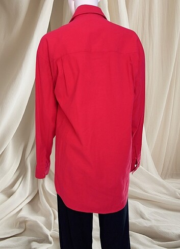 Kırmızı Erkek gömlek  - Görsel 4