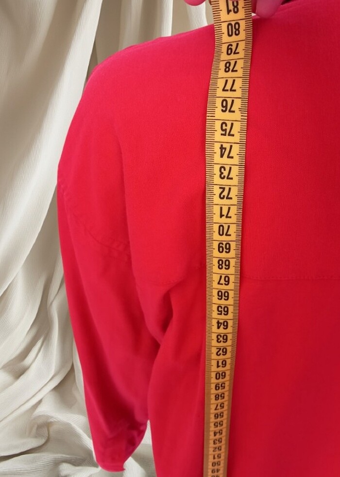 Kırmızı Erkek gömlek  - Görsel 3