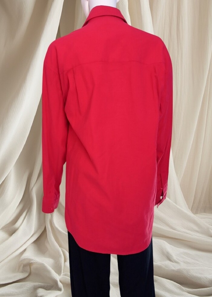 Kırmızı Erkek gömlek  - Görsel 4