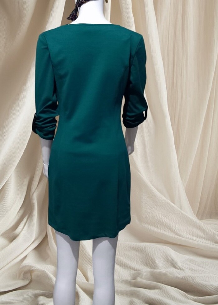 Deri mini elbise - Görsel 3