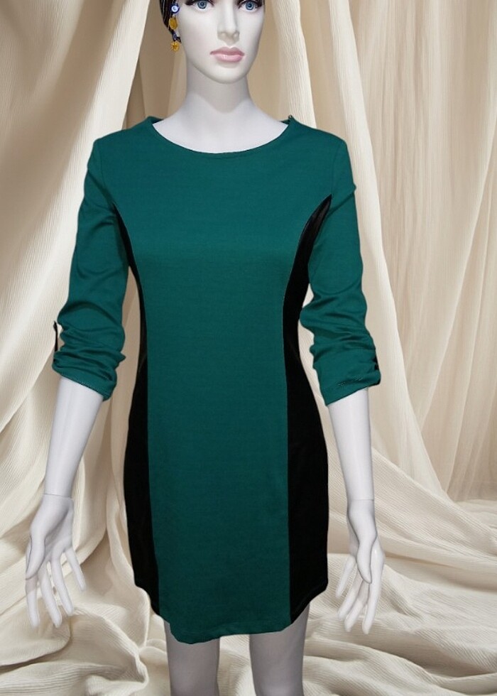 Deri mini elbise - Görsel 5