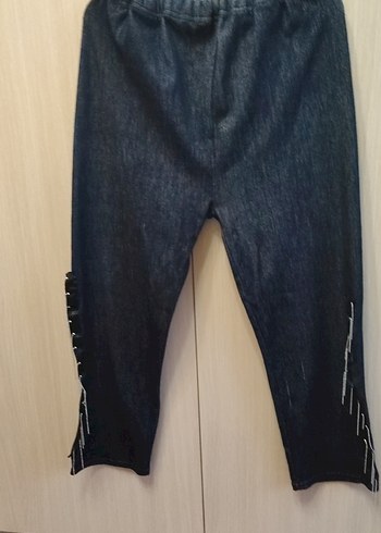 Kadın Lacivert Midi Denim Pantolon