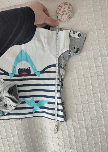 carters Gri Baskılı Erkek Çocuk Kısa Kollu Pijama Takımı - Görsel 3