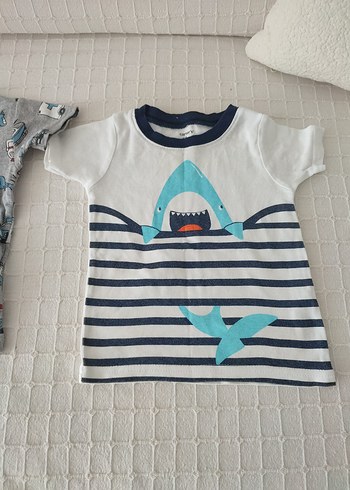 carters Gri Baskılı Erkek Çocuk Kısa Kollu Pijama Takımı - Görsel 6