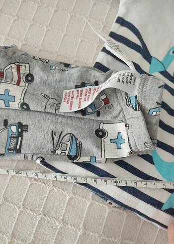 carters Gri Baskılı Erkek Çocuk Kısa Kollu Pijama Takımı - Görsel 4