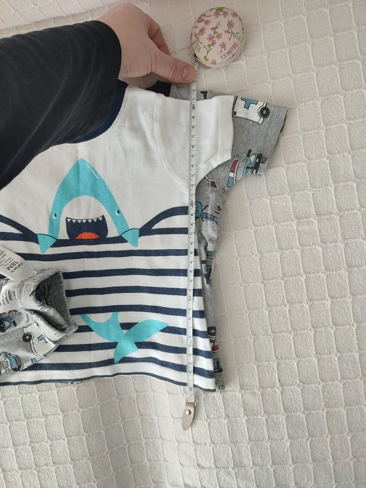 carters Gri Baskılı Erkek Çocuk Kısa Kollu Pijama Takımı - Görsel 3