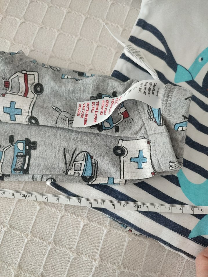 carters Gri Baskılı Erkek Çocuk Kısa Kollu Pijama Takımı - Görsel 4