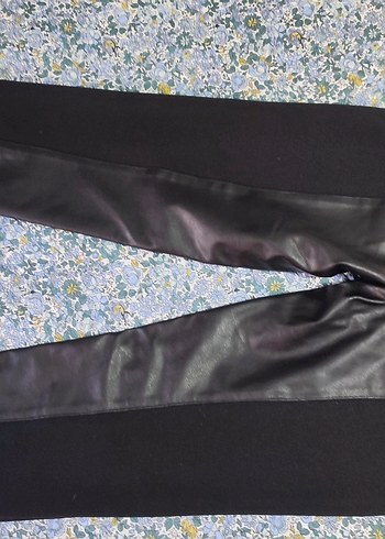 LTB jeans Siyah deri detaylı likralı bayan pantolon tayt - Görsel 7